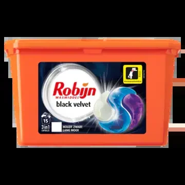 Robijn 3 in 1 washing caps black velvet