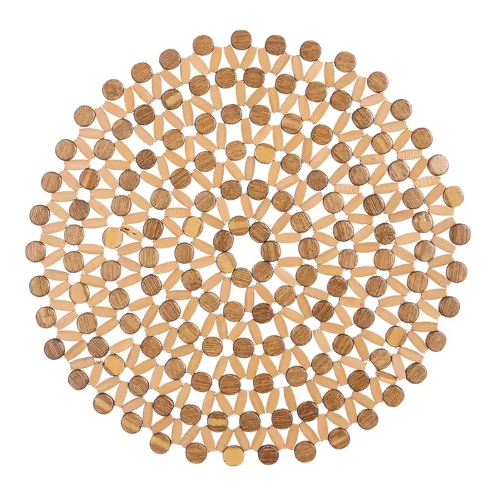Round Bamboo Blocks Placemat