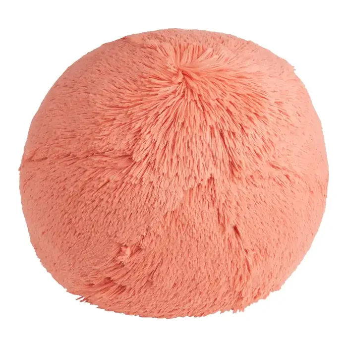 Round Faux Fur Gumball Throw Pillow