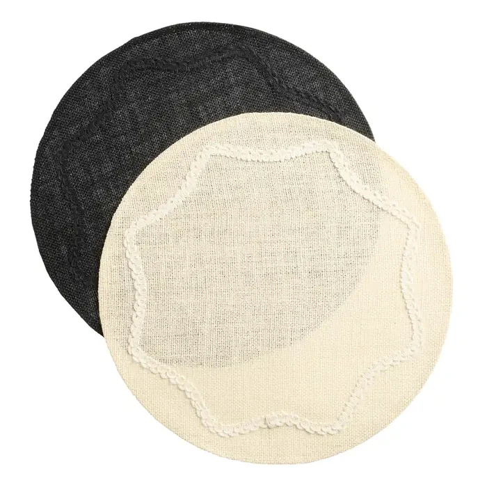 Round Jute Wavy Line Placemat