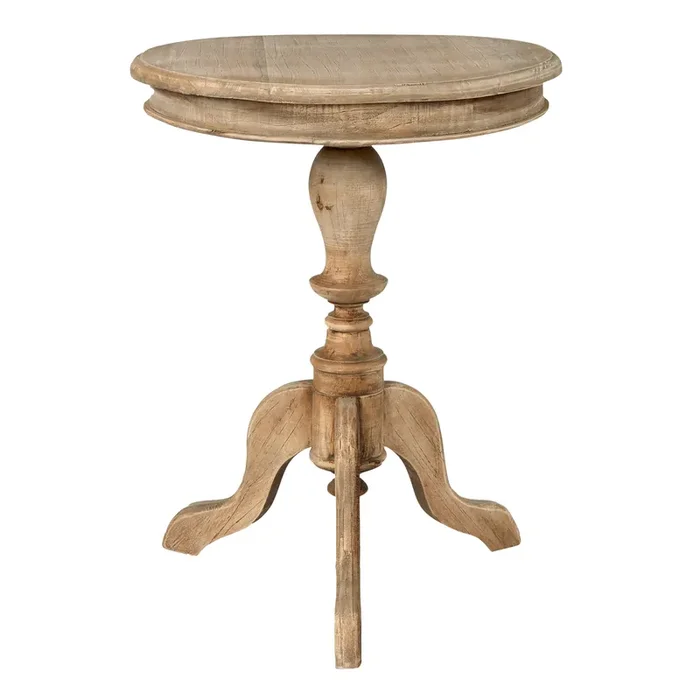 Round Natural Wood Noam Accent Table