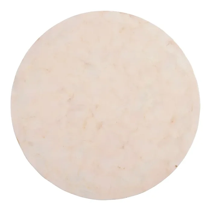 Round White Capiz Shell Placemat