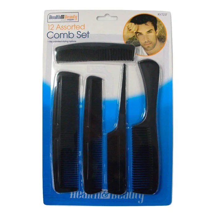 Rysons Hair Comb Set Assorted 12 Pack