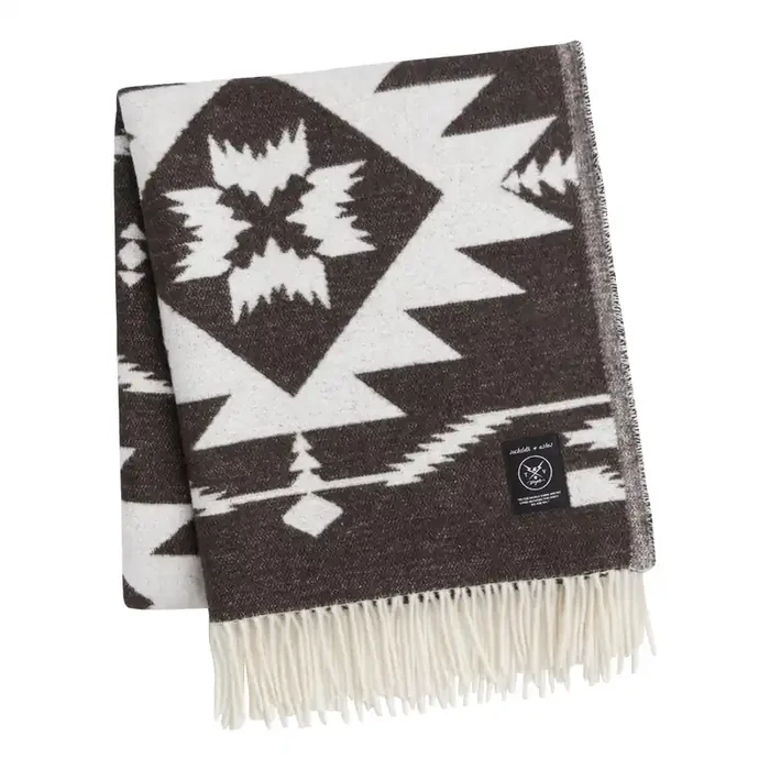 Sackcloth & Ashes Black and White Heritage Throw Blanket
