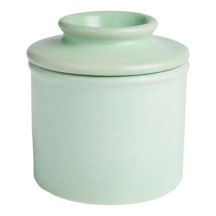 Sage Green Reactive Glaze Ceramic Butter Bell Storage Crock