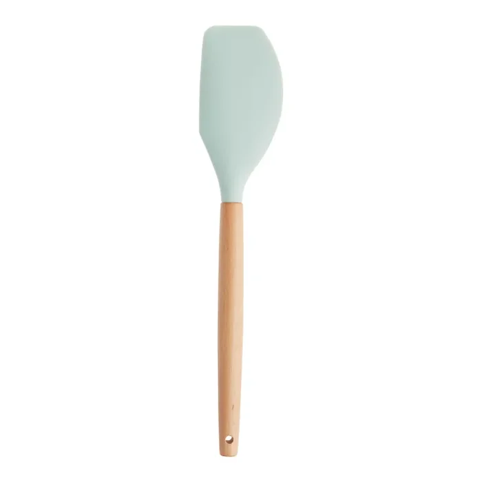 Sage Green Silicone Spatula With Wood Handle Set of 2