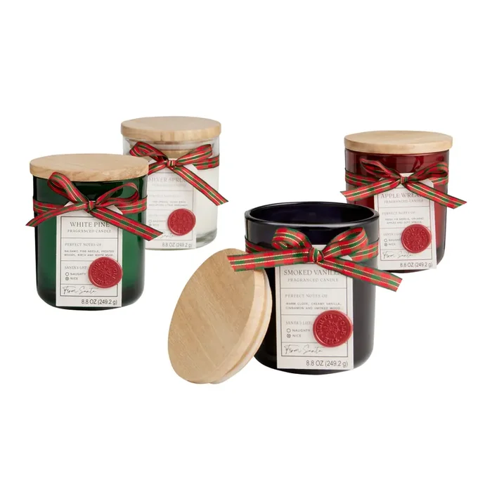 Santa Special Delivery Postcard Scented Candle