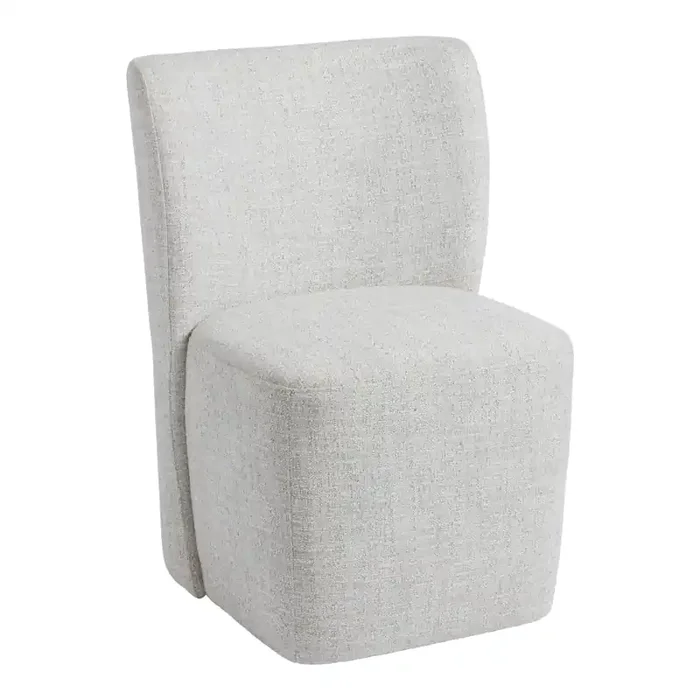 Saxon Upholstered Rolling Dining Chair