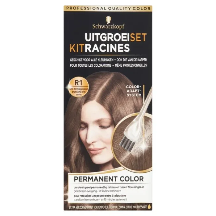 Schwarzkopf Light brown to middle brown hair color set