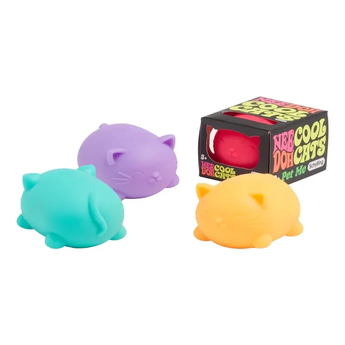 Schylling Cool Cats Nee Doh Stress Ball Set Of 4