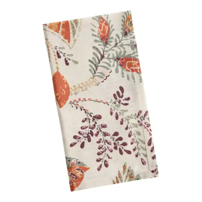 Screen Printed Cotton Blend Napkin Set of 2