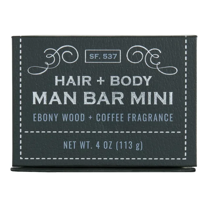 SF Soap Co. Ebony Wood & Coffee Mini Man Bar Soap