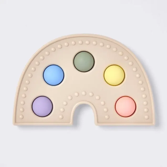 Silicone Pop-it Baby Toy – Rainbow – Cloud Island™
