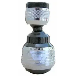 Siroflex Kitchen Swivel Spray Aerator, 360 Degree, Black & Chrome