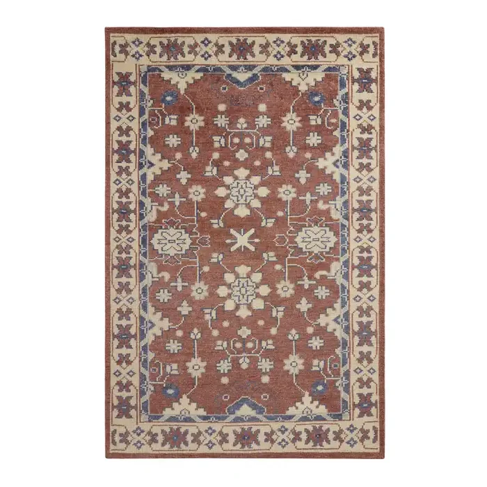 Sita Red Hand Knotted Wool Traditional Style Area Rug