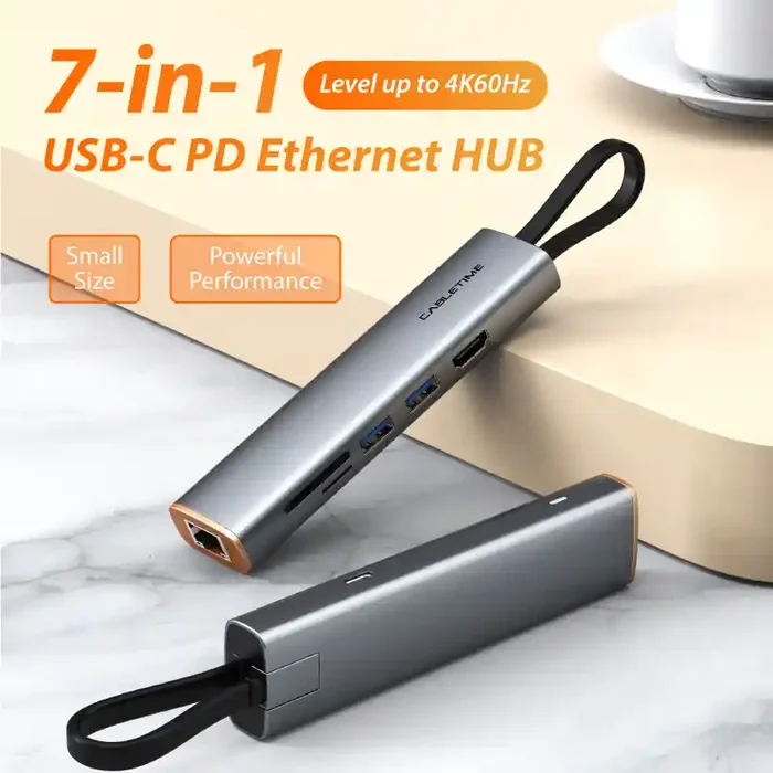 Slim 7-In-1 USB C Hub For Macbook Pro