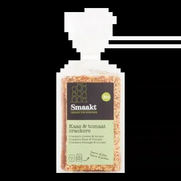 Smaakt Organic cheese and tomato crackers