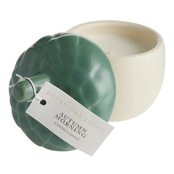 Small Autumn Morning Ceramic Acorn Scented Candle