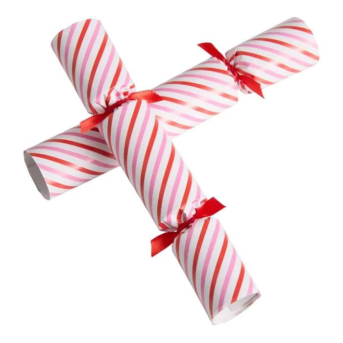 Small Candy Stripe Christmas Crackers 8 Count