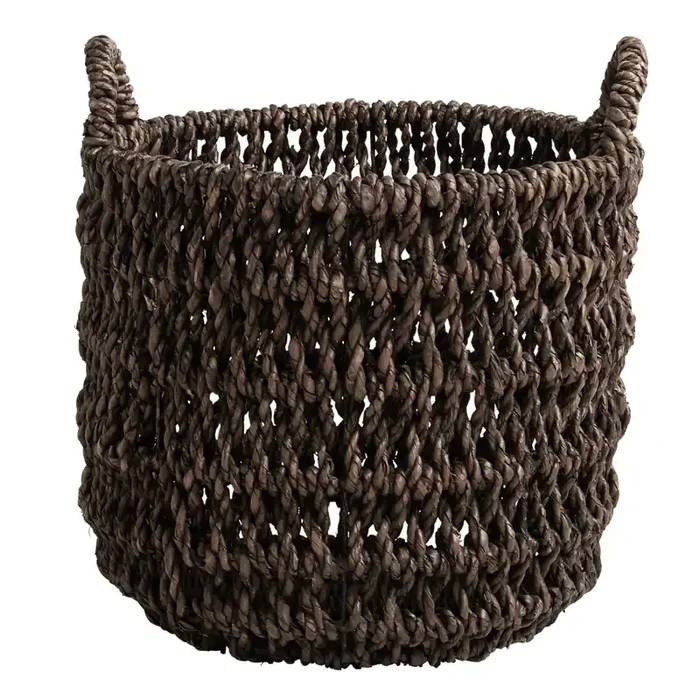 Small Espresso Hyacinth Fallon Tote Basket