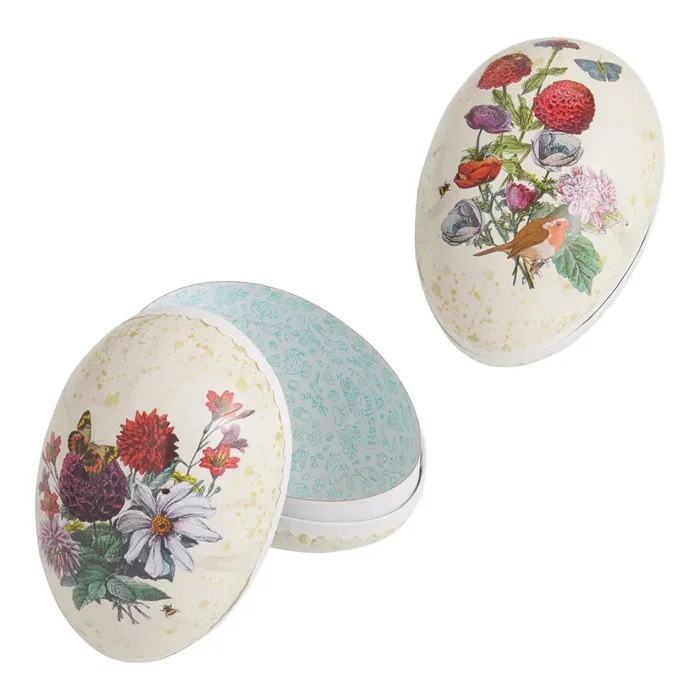 Small Nestler Botanical Paper Mache Egg Set of 2
