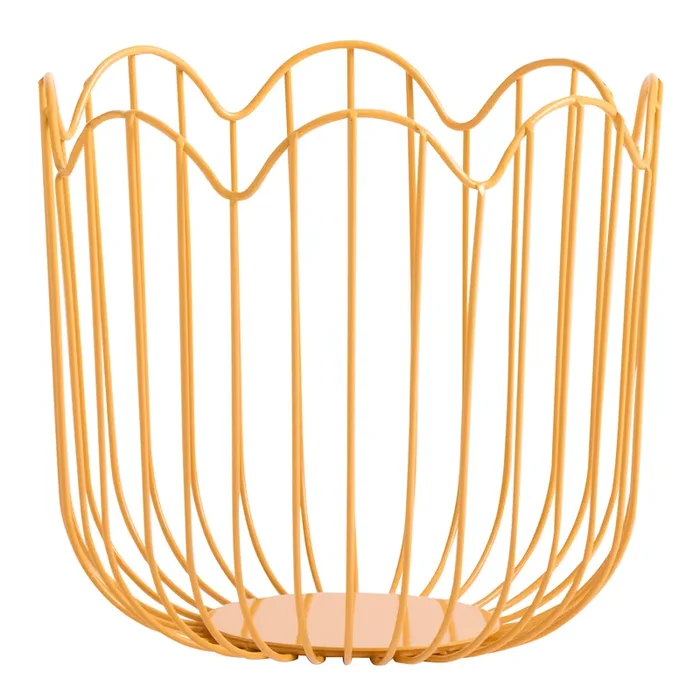 Small Orange Metal Wire Tulip Basket