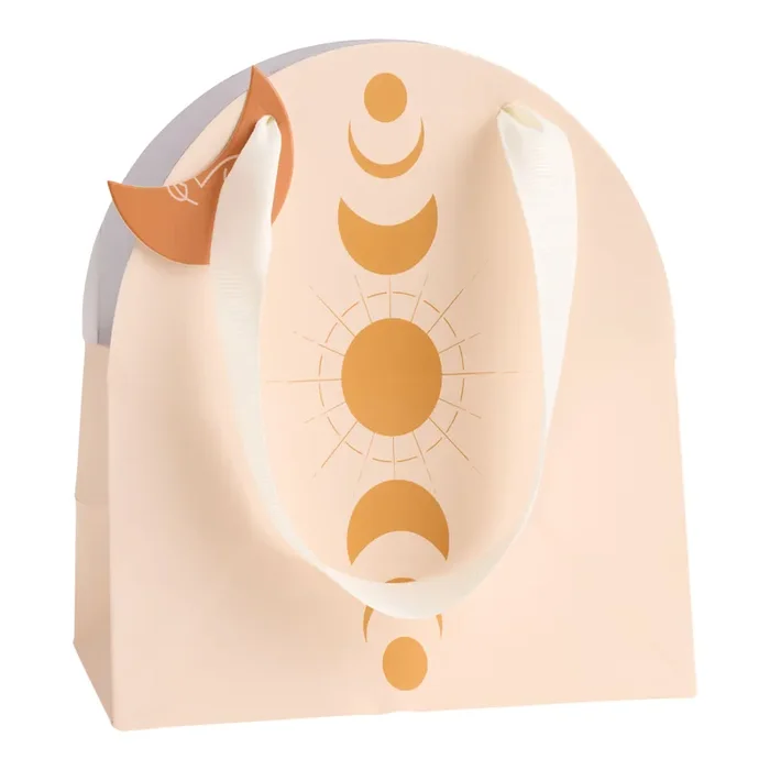 Small Pink Summer Sol Moon Phases Arch Gift Bag