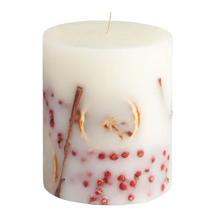 Small Pomegranate & Orange Botanical Pillar Candle