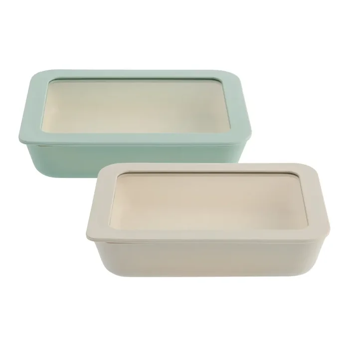 Small Silicone and Glass Bakeware Storage Container