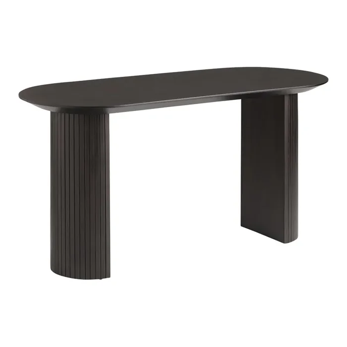 Smoke Black Wood Fluted Column Shanice Desk