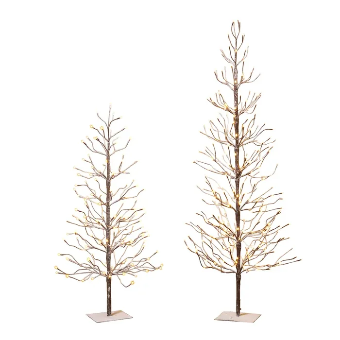 Snowy Brown Pre Lit Micro LED Electric Artificial Tree