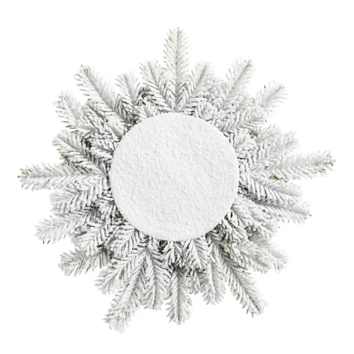 Snowy White Faux Cedar Leaf Placemat