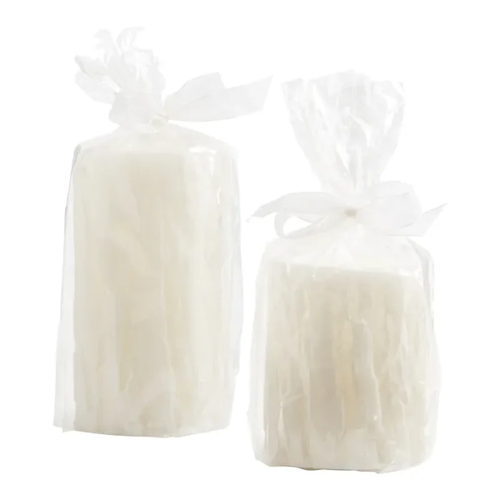 Snowy White Tree Flameless LED Pillar Candle