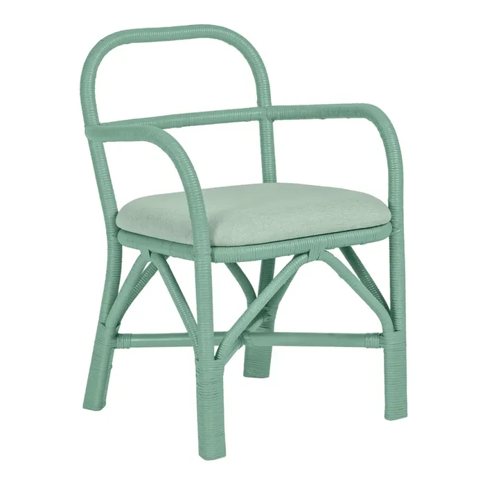 Solana Rattan Open Back Dining Armchair with Cushion