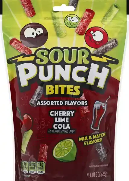 Sour Punch Cherry Lime Cole Bites