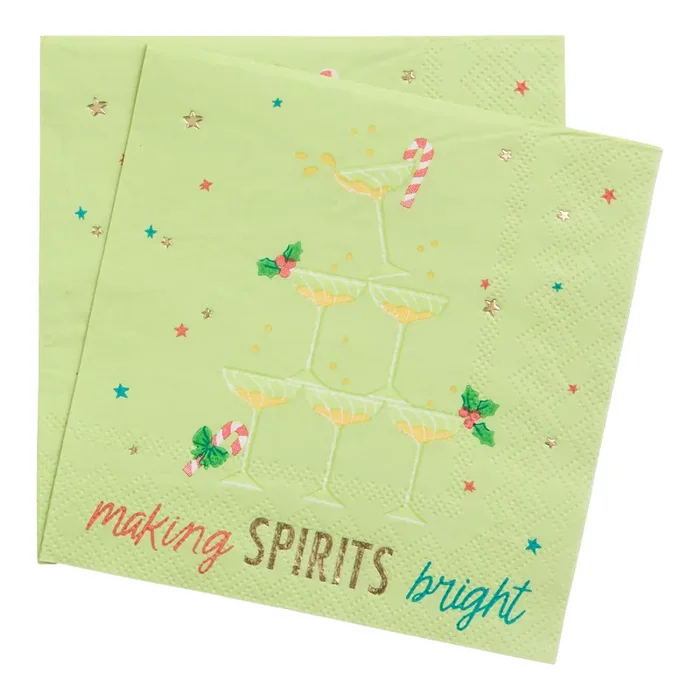 Speckled Making Spirits Bright Beverage Napkins 20 Count