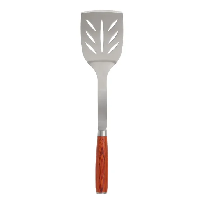 Stainless Steel and Wood BBQ Grill Turner Spatula