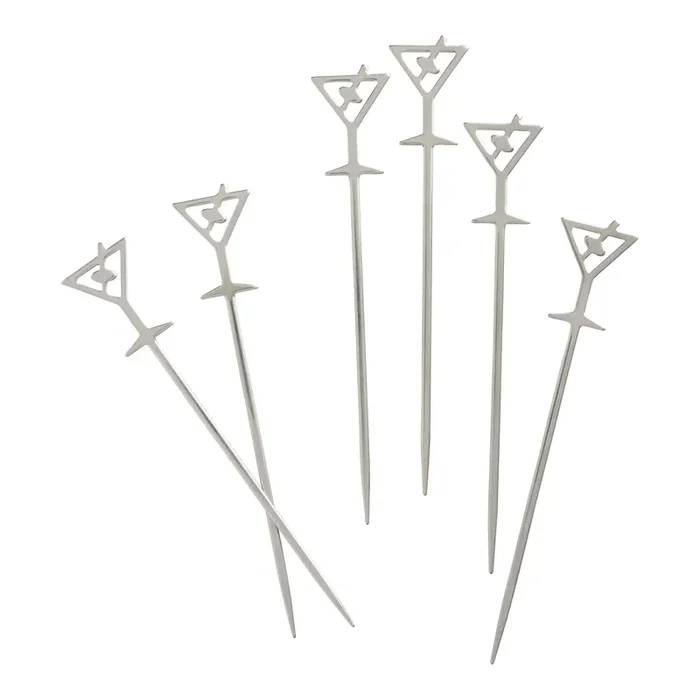 Stainless Steel Martini Cocktail Picks 6 Pack