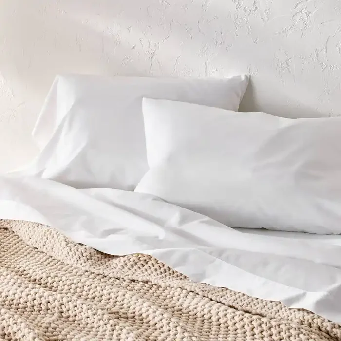 Standard 600 Thread Count Sateen Pillowcases White – Casaluna™