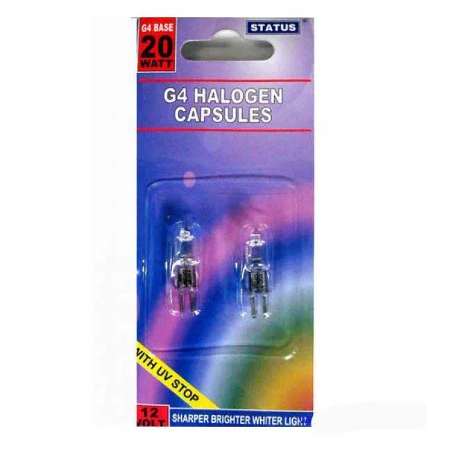 Status Halogen Bulb G4 Capsule 20W 2pk