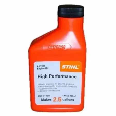Stihl 6.4 oz bottle / 2.5 Gal mix High Performance Oil Mix 50 1 2-Cycle