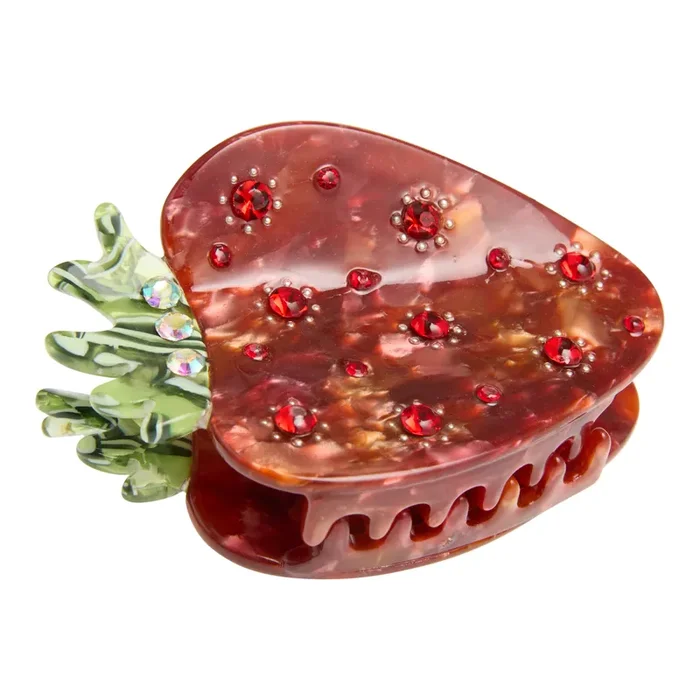 Strawberry Resin Claw Clip
