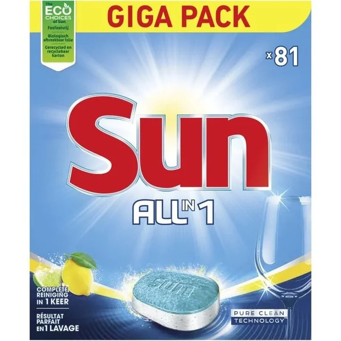 Sun All in 1 dish washing tabs lemon large