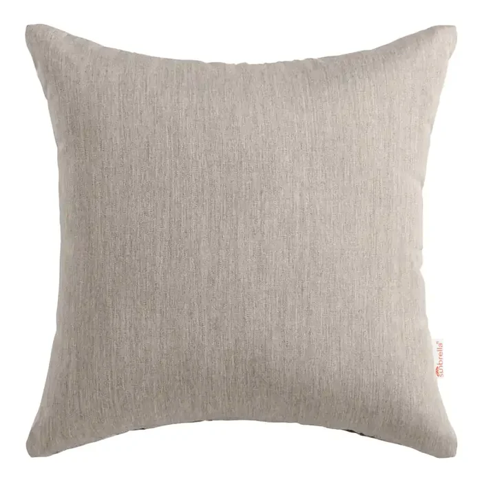 Sunbrella Khaki Ash Cast Outdoor Throw Pillow