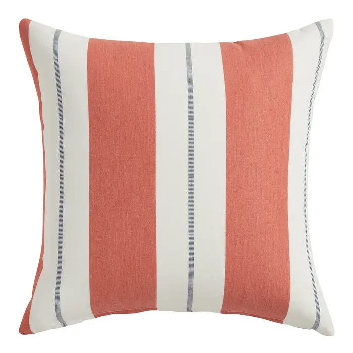 Sunbrella Persimmon Stripe Outdoor Throw Pillow