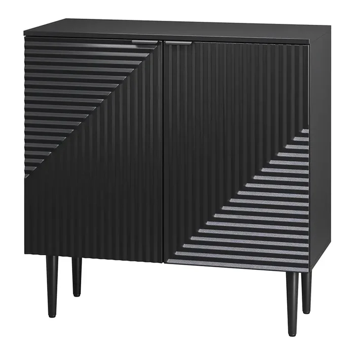 Suomi Black Geometric Storage Cabinet