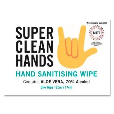Super Clean Hand Sanitising Wipes – Case of 1000
