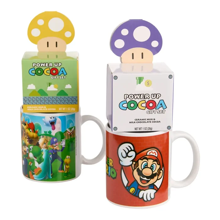 Super Mario Power Up Hot Cocoa and Mug Duo Set of 2