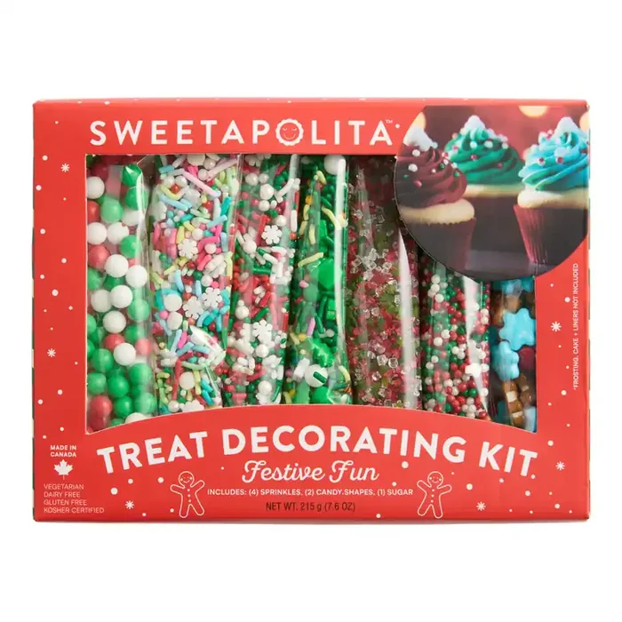 Sweetapolita Holiday Sprinkles 7 Piece Treat Decorating Kit