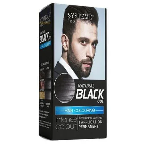 Systeme Pro-Vitamin Mens Hair Colour Permanent Natural Black